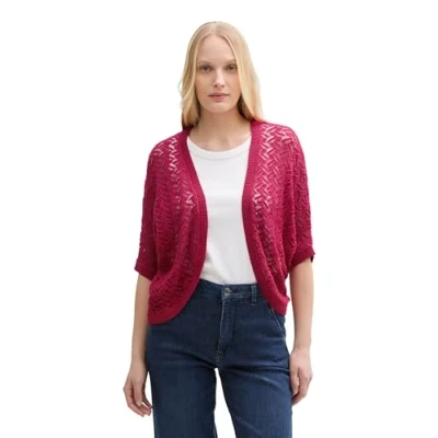 Bild av TOM Tailor Short Bolero Kofta, Storlek: XXL, Raspberry red