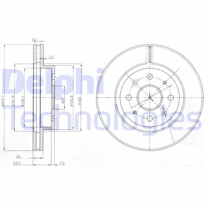 Bild av Bromsskiva DELPHI BG4019