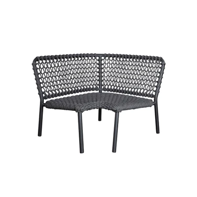 Bild av Cane line Ocean modul sofa u. hynder Trädgårdssoffa Hjørne Soft rope W74 x D74 H73 cm