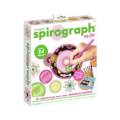 Bild av Spirograph Neon barn for kids Design kit för från 8 år Pyssel Ritningssats 24 delar a