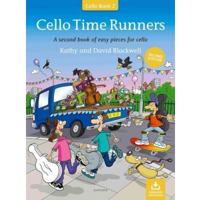 Bild av cello time runners a second book of easy pieces for 2 eme edition + enregistrements en ligne
