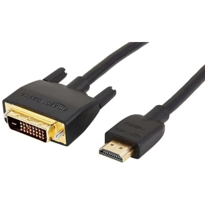 Bild av Amazon Basics HDMI A till DVI adapterkabel, 0,9 m (ej för anslutning SCART eller VGA portar), svart