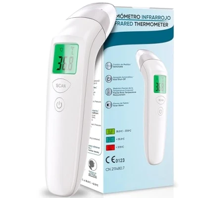 Bild av Behler Instruments Infraröd Panntermometer 3 färger LCD skärm Febertermometer Termometra Noggrann avläsning Panntermometra Automatisk avstängning Termometer för bebisar, barn och vuxna