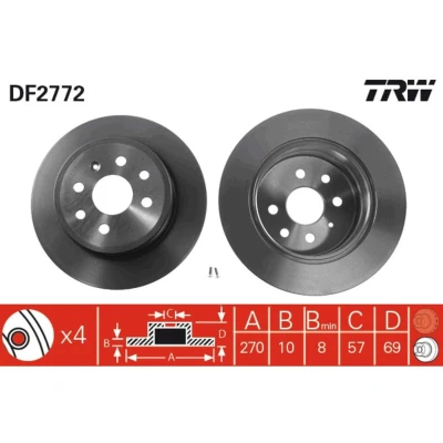 Bild av Bromsskiva TRW DF2772