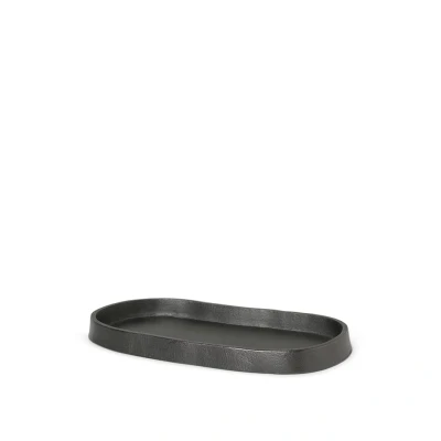 Bild av Ferm Living Yama tray Bricka Sort Oval B: 19 x H: 1.5 D: 9.5 cm