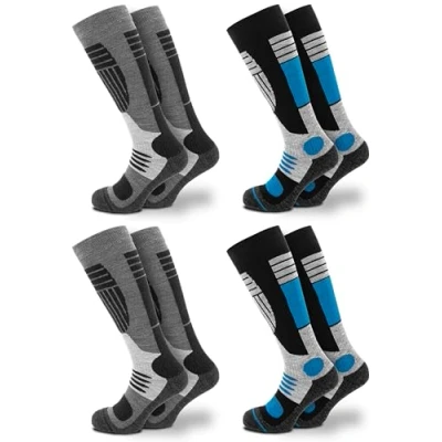 Bild av Occulto skidstrumpor män 2 pack, 4 pack (modell: Felix) par blåsvart 43 46