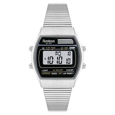 Bild av Armitron Sport retro män digital kronograf armbandsklocka, 40/8487, SILVER, Kronograf,