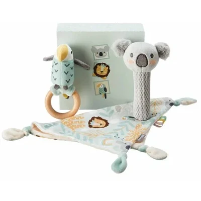 Bild av Nuby presentkit snuttefilt &amp; leksaker, animal adventure