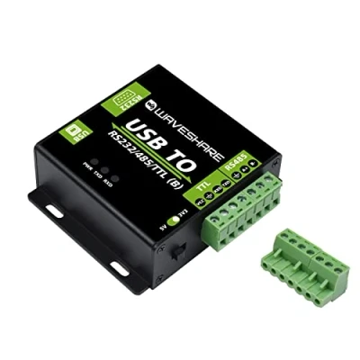 Bild av Waveshare USB till RS232/RS485/TTL (UART) gränssnittskonverterare industriell isolerad omvandlingsadapter med original CH343G chip, upp 2 Mbps baudrat, inbyggd ströminsolering, övergående