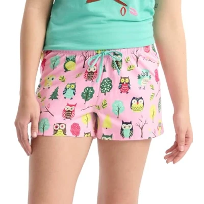 Bild av Little Blue House, sovshorts för kvinnor, pyjamasbyxor, Ugglor, Small, S