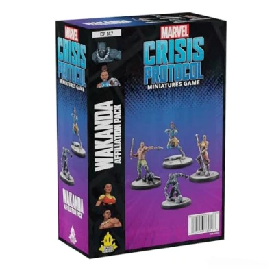 Bild av Atomic Mass Games Marvel Crisis Protocol Wakanda Affiliation Pack, miniatyrstridsspel, strategispel för vuxna, från 14 år, 2 spelare, genomsnittlig speltid 90 minuter, gjord