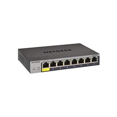 Bild av NETGEAR GS108T 8 portars Gigabit Ethernet LAN Switch Smart Managed Pro flexibel hantering med Insight Cloud fläktlöst metallhölje, ProSAFE Livstidsgaranti