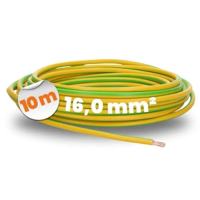 Bild av 10 meter Lapp 4520006 H07V K 16,0 mm² gröngul I Jordkabel PE ledare 16mm2 Kabeldragning Flexibel kabel PVC ledarkabel Strandad