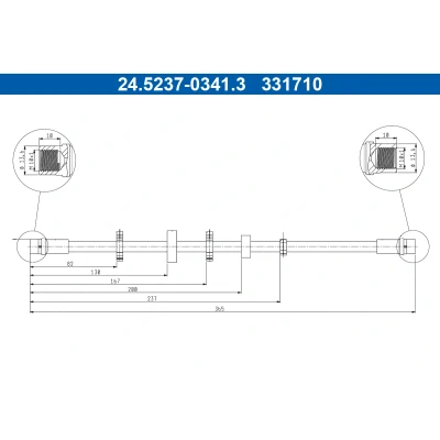 Bild av ATE 24.5237 0341.3 Flexible De Frein 365 VOLKSWAGEN: TRANSPORTER 4, 4 Bus