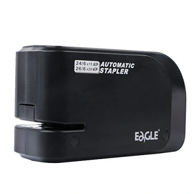 Bild av Eagle elektrisk häftapparat kraftig automatisk häftapparat, 20 ark kapacitet, batteri eller AC driven, svart