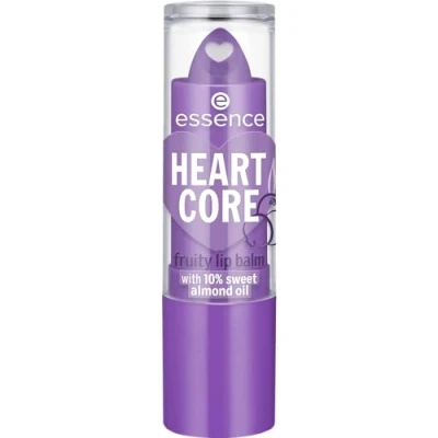 Bild av Essence Cosmetics Heart Core Fruktigt Läppbalsam, Utjämnande, Vårdande, Med Oljor, Naturlig, Glansig, 3 g