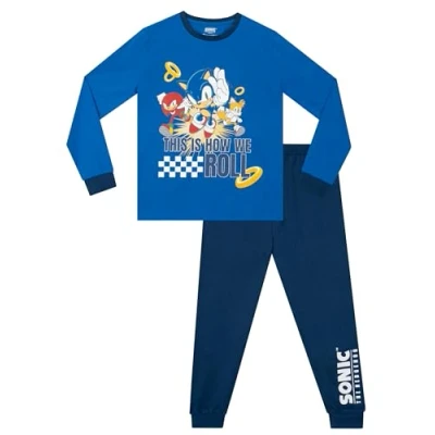 Bild av Sonic The Hedgehog Pyjamas för Pojkar Knuckles, Tails och Pojkarnas Blå 122