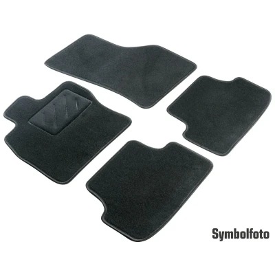 Bild av WALSER 80052 Ensemble de tapis sol Textile avant et arrière 4 noir
