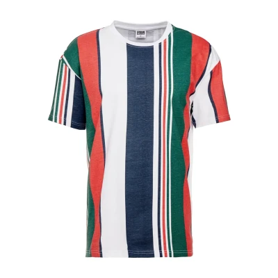Bild av Urban Classics Heavy Oversized BIG Stripe TEE Tshirt med print, Storlek: XL, White/navy