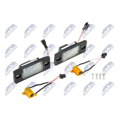 Bild av NTY ELP VW 004 Eclairage De Plaque d&#039;Immatriculation côté conducteur ou passager avec LED, ampoule VOLKSWAGEN: Touareg I, Tiguan Bora Berline