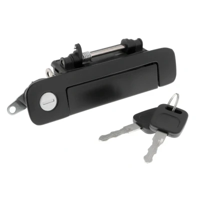 Bild av VAICO V10 6159 Poignée de Porte avant droite avec cylindre fermeture, clé noir Qualité originale AUDI: 100 C3 Berline