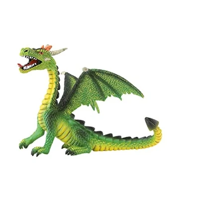 Bild av Bullyland 75593 leksaksfigur grön drake, ca 8,7 cm, detaljrik, PVC fri, perfekt som en liten gåva för barn från 3 år