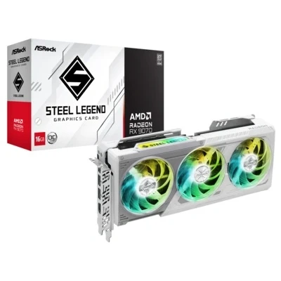 Bild av ASRock Radeon RX 9070 Steel Legend 16GB GDDR6 RAM Grafikkort