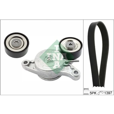 Bild av INA 529 0180 10 Jeu de courroies trapézoïdales à nervures Contrôler et changer roue libre alternateur si nécessaire MINI: Cabriolet, 3/5 portes