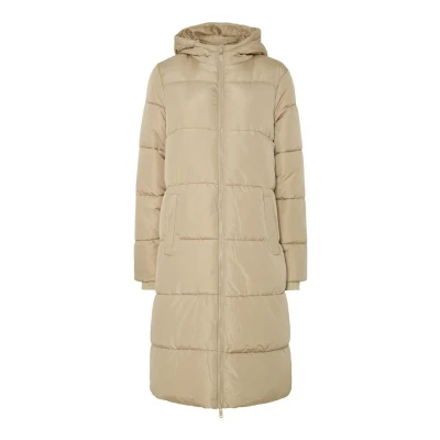 Bild av PIECES Dam PCBEE New Long Puffer Jacket BC Jacka, Silver Mink, M