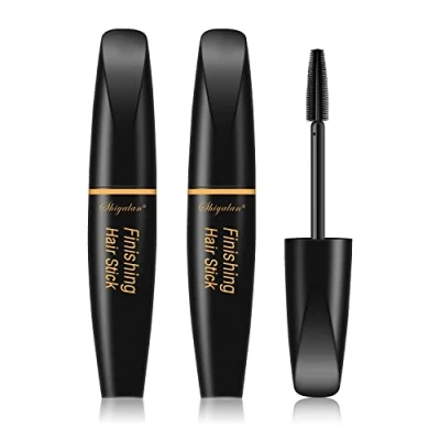 Bild av hår Finishing Stick för kvinna 2 pack, litet brutet efterbehandling kräm uppfriskande inte fet, mascara Flyaway gel alla hårtyper