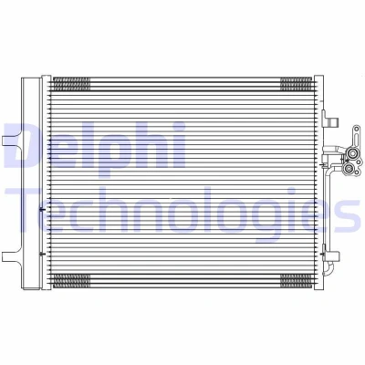 Bild av DELPHI TSP0225689 Condenseur De Clim avec déshydrateur 18 14 585 FORD: Galaxy Mk2 MPV, S Max Mk1, MONDEO 4, VOLVO: XC60 I, S80 II, S60 II
