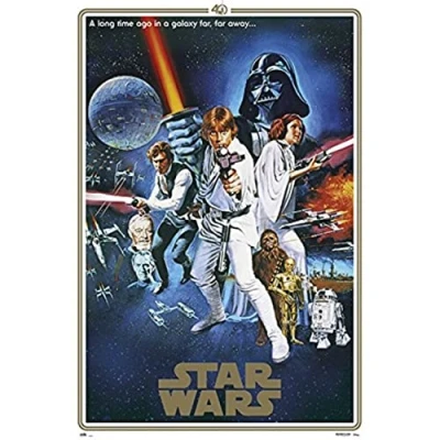 Bild av Grupo Erik Star Wars Classic 40 årsdag One Sheet B affisch heminredning, väggdekoration, dekorativ