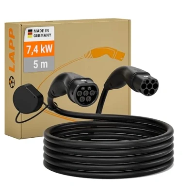 Bild av LAPP Type 2 Charging Cable, up to 7,4 kW, 5 m, black
