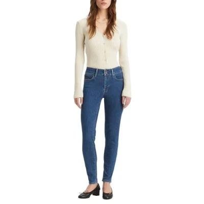 Bild av Levi&#039;s dam 711 Double Button Jeans, Slight Twist, 29W x 30L