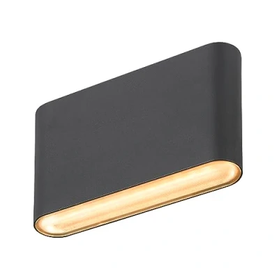 Bild av SLV Oval vägglampa för utomhusbruk upp/ned CCT 13,5 cm svart
