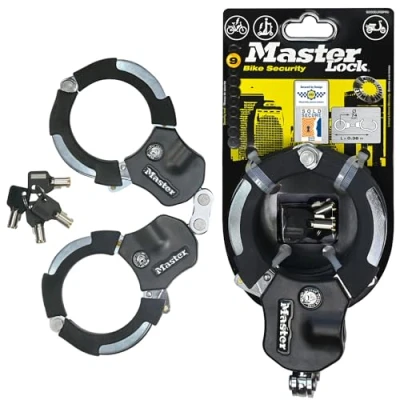 Bild av MASTER LOCK certifierade klovar, stöldskyddslås Polisgodkänd [1 svänglänk] [36 cm] 8200EURDPRO Används bäst för elektriska skotrar, cyklar, motorcyklar