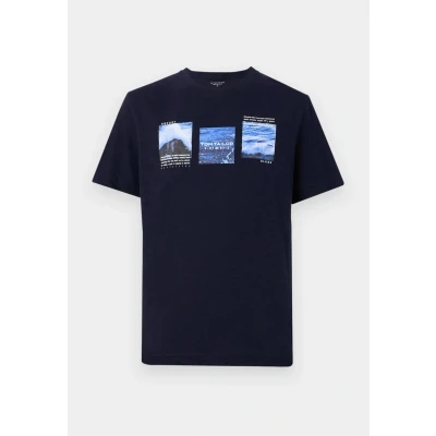 Bild av TOM Tailor SLUB Photo Tshirt med print, Storlek: Large, Sky captain blue