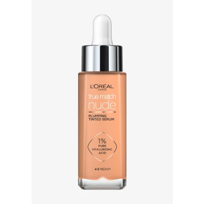 Bild av L&#039;Oréal Paris, serum och foundation i ett, återfuktar jämnar ut huden samtidigt, True Match Nude Plumping Serum, nyans: Medium, 30 ml