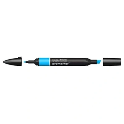 Bild av Winsor &amp; Newton &quot; ProMarker 0203351 professionell layoutmarkör 2 spetsar, fin och bred för ritningar, design layouter cyan