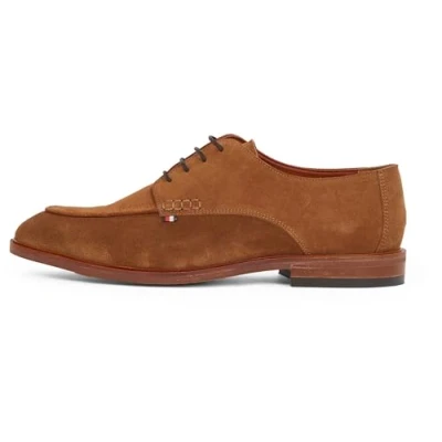 Bild av Tommy Hilfiger TOE SHOE Eleganta snörskor, Storlek: 43, Coconut grove Mocka