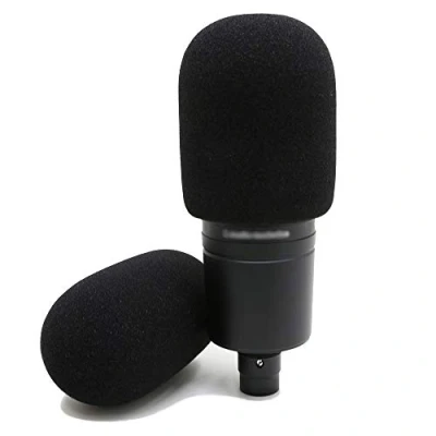 Bild av YOUSHARES Audiotechnica AT2020 Foam Mic vindruta 2 pack stort mikrofonskydd Popfilter för Audio Technica och andra stora mikrofoner (svart)