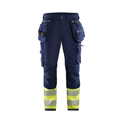 Bild av VARSELBYXA 1993 1642 4 VÄGS STRETCH MARINBL/VARSELGUL C150 Beijerbygg Byggmaterial