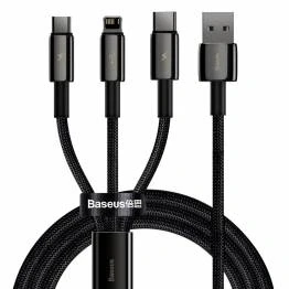 Bild av Baseus Tungsten multiladdarkabel USB för Lightning, MicroUSB och C