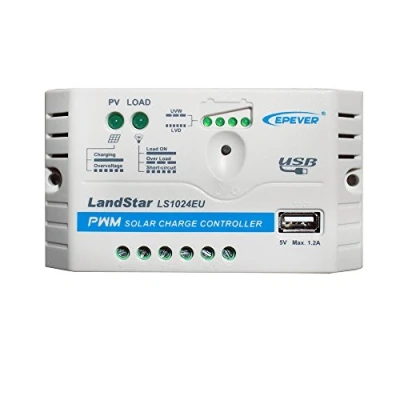 Bild av EPEVER® PWM laddregulator 10A 12/24V, solcellsladdningsregulator med USB anslutning, LS1024EU.