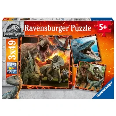 Bild av Ravensburger Jurassic World Fallen Kingdom, 3 x 49 st pussel