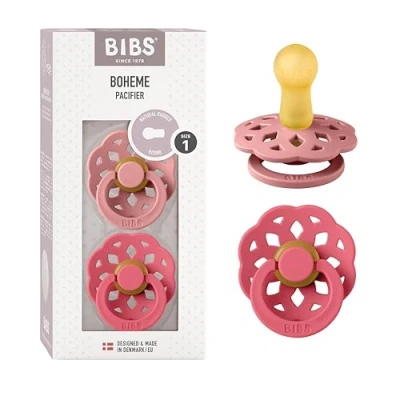 Bild av BIBS Boheme Latex Size 1 Dusty Pink/Coral 2 pack