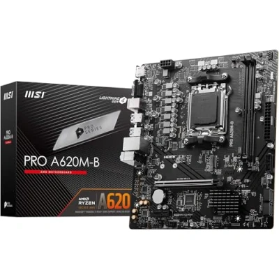 Bild av MSI PRO A620M B motherboard Micro ATX socket AM5 AMD A620 Moderkort DDR5 RAM