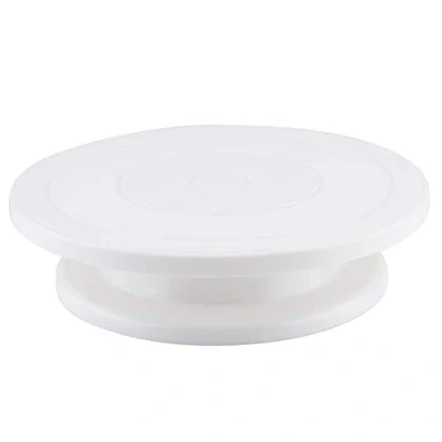 Bild av Cake Stands Decorating Skivspelare Roterande Stativ Bakverk Bakning Dekorationsverktygsset(vit)