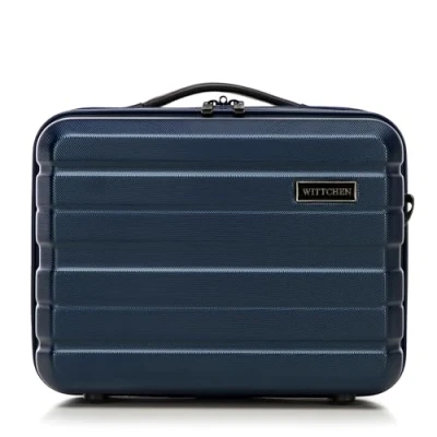 Bild av WITTCHEN COMODO Line Cosmetic Luggage Toiletry Bag Vanity Case Women&#039;s Travel Rigid ABS Removable Shoulder Strap Size XS Mörkblå