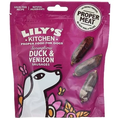 Bild av Scrumptious Duck and Venison Sausages Hundgodis 70 g